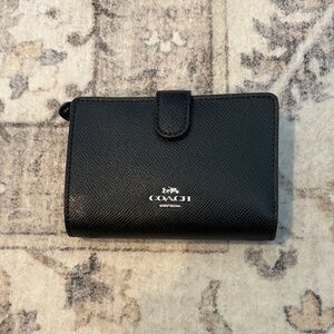 Coach Black Textured Leather Wallet